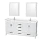 Option White / Carrara Cultured Marble Top / Brushed