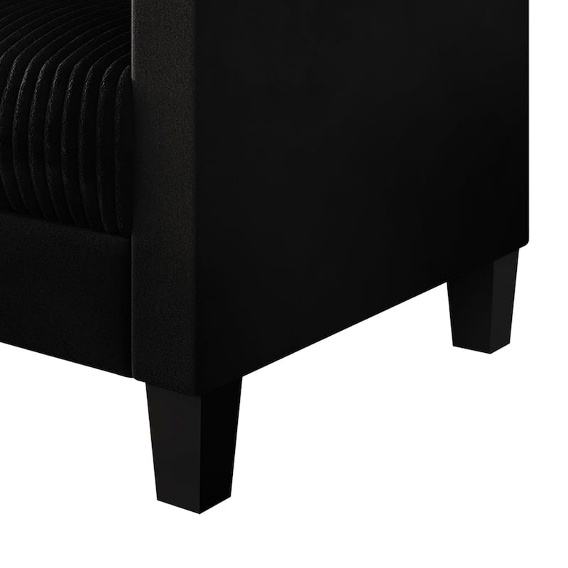 CraftPorch Corduroy Mid-Century Modern Velvet Upholstered Sofa