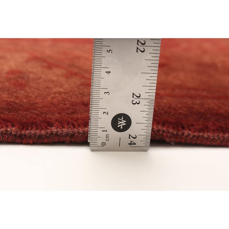 ECARPETGALLERY Hand-knotted Color Transition Red Wool Rug - 2'7 x 8'11