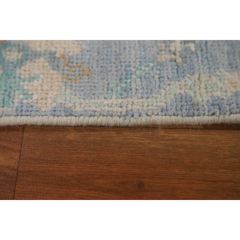 Traditional Oushak Turkish Oriental Rug Wool Hand-knotted Foyer Carpet - 2'0" x 4'0"