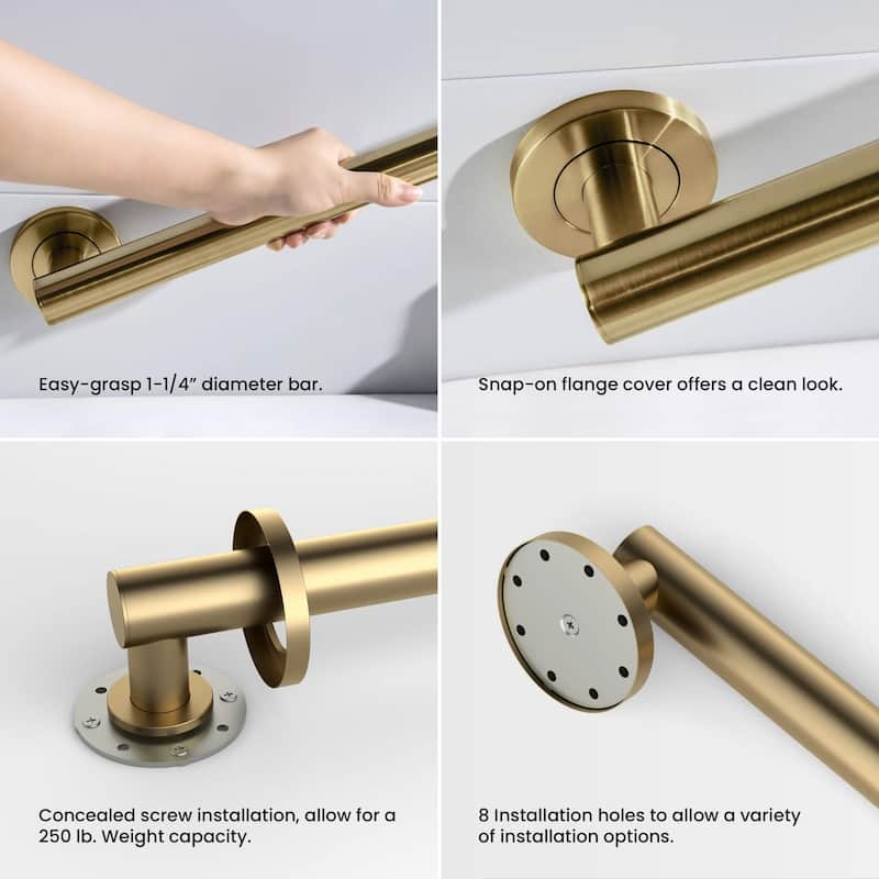 12-Inch Stainless Steel Bathroom Safety Grab Bar