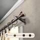 preview thumbnail 5 of 3, InStyleDesign Bowler Adjustable Curtain Rod 120 to 170 inches - Cocoa