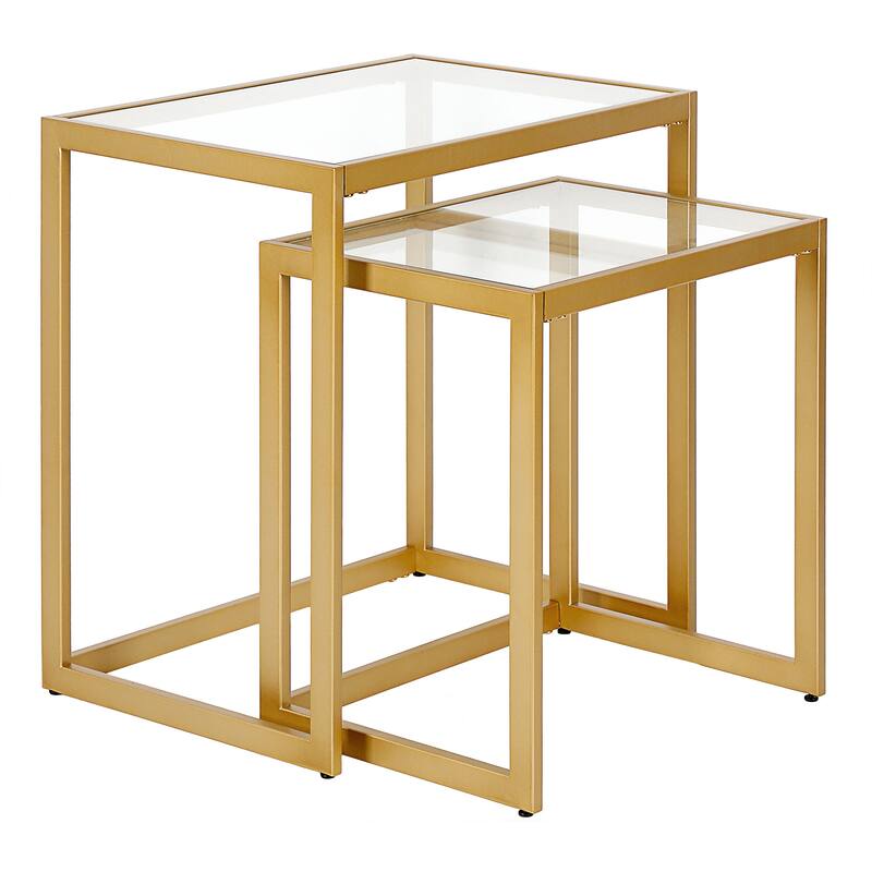 Rocco Rectangular Nested Side Table - 22" Wide