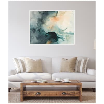 Kate and Laurel Sylvie Ethereal Ink I Framed Canvas by Amy Lighthall