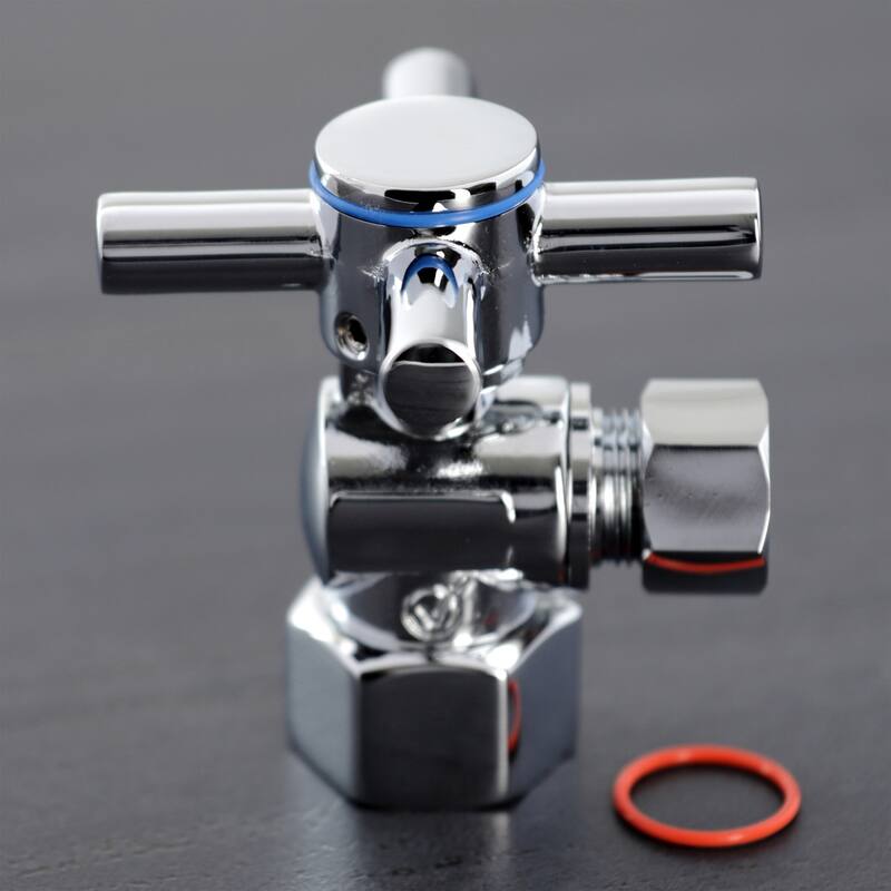 Kingston Brass Concord 1/2" FIP x 3/8" O.D. Comp Quarter-Turn Angle Stop Valve