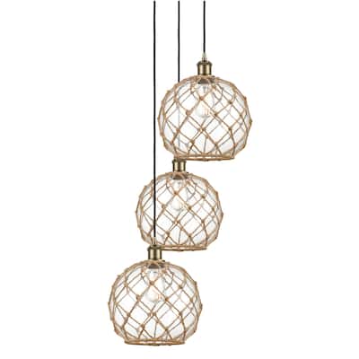 Innovations Lighting 113B-3P-37-17 Farmhouse Rope Pendant Farmhouse