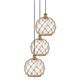 Option Antique Brass / Clear Glass with Brown Rope