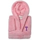 preview thumbnail 12 of 78, Sweet Kids 100% Polyester SUPER PLUSH Double Brushed Hooded Bathrobe with Purple Bookman Monogram T - Large