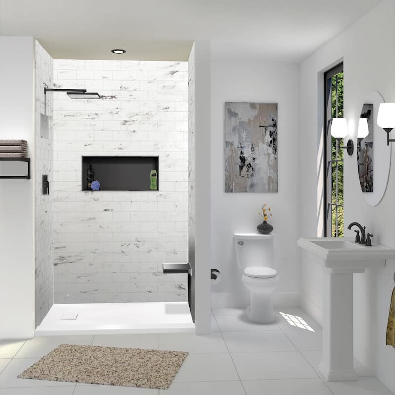 Transolid FZST6336 63" x 36-1/2" Rectangular Shower Base with Single