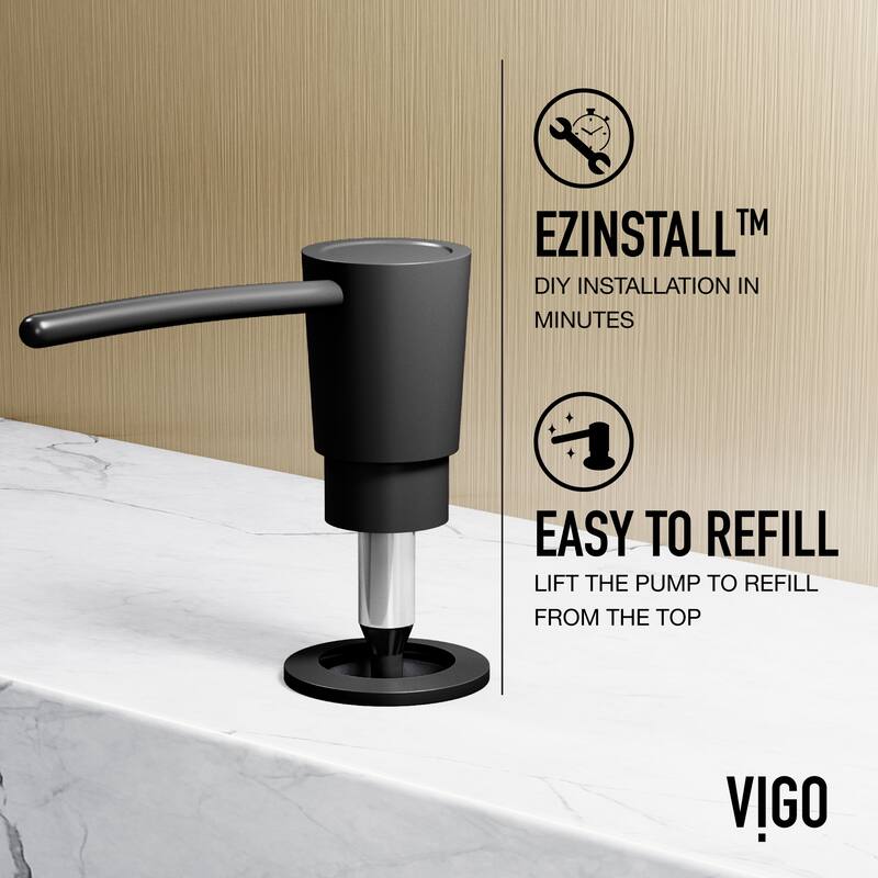 VIGO 10 oz. 1.5" W Kitchen Soap Dispenser
