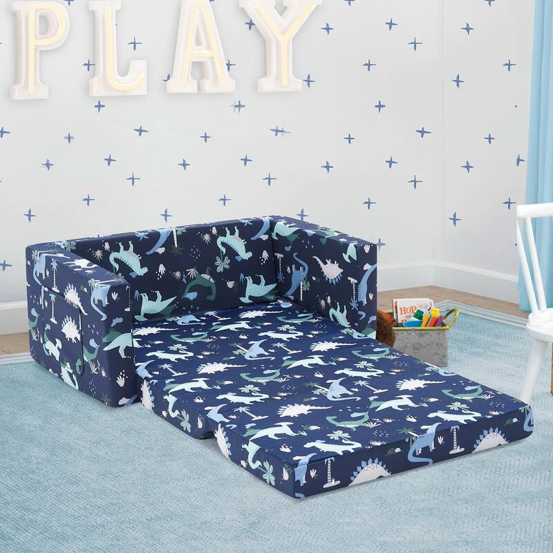 Kids Fold Out Couch 2-in-1 Children Convertible Sofa to Lounger