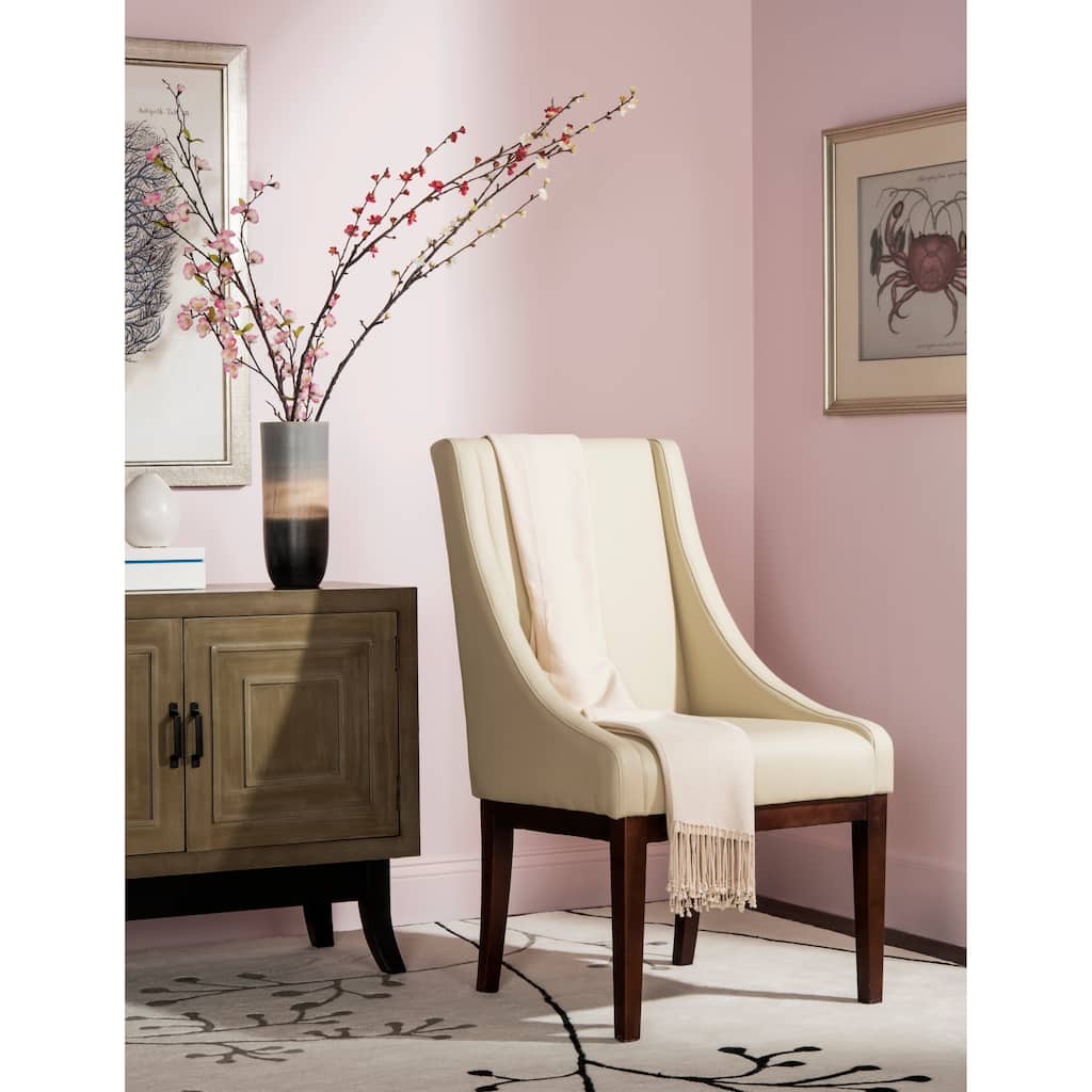 SAFAVIEH Latesha Cream Arm Chair - 23" x 26.2" x 39.2" - 23Wx26Dx39H