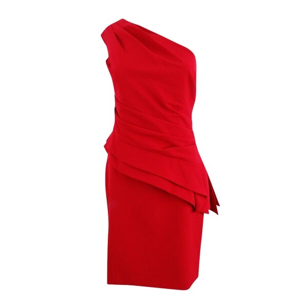 asymmetrical peplum dress