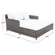 preview thumbnail 39 of 59, SAFAVIEH Outdoor Cadeo Wicker Daybed with Pillows and Cushions