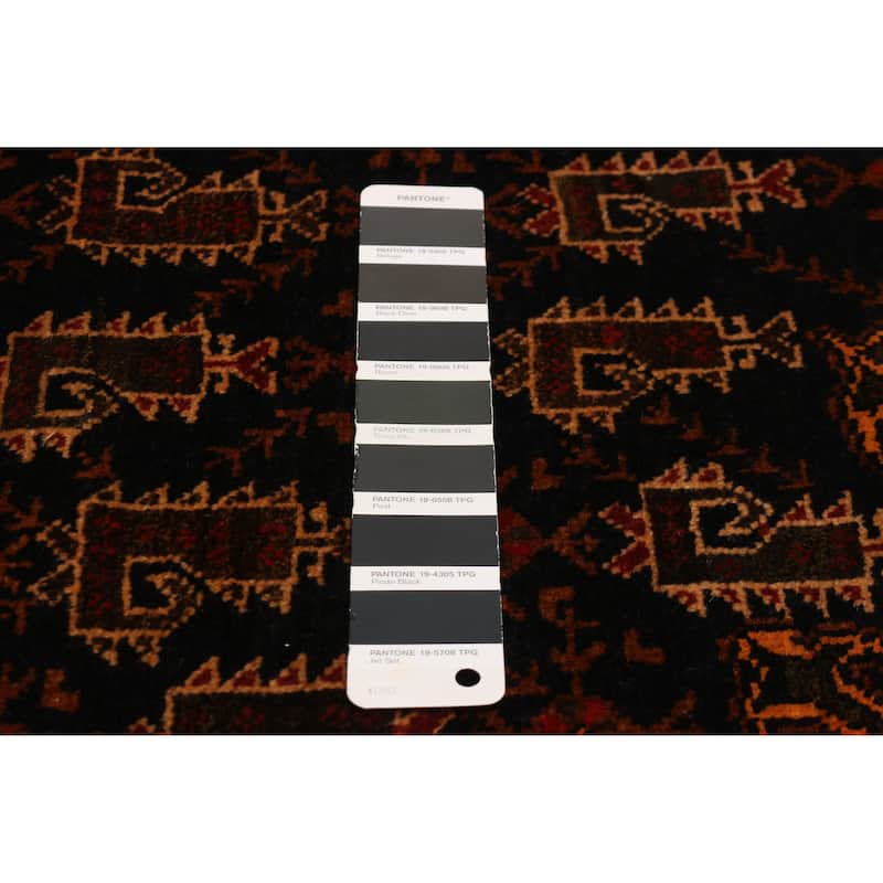 Teimani Black Rug 3'9" x 6'8" - 3'9 x 6'8