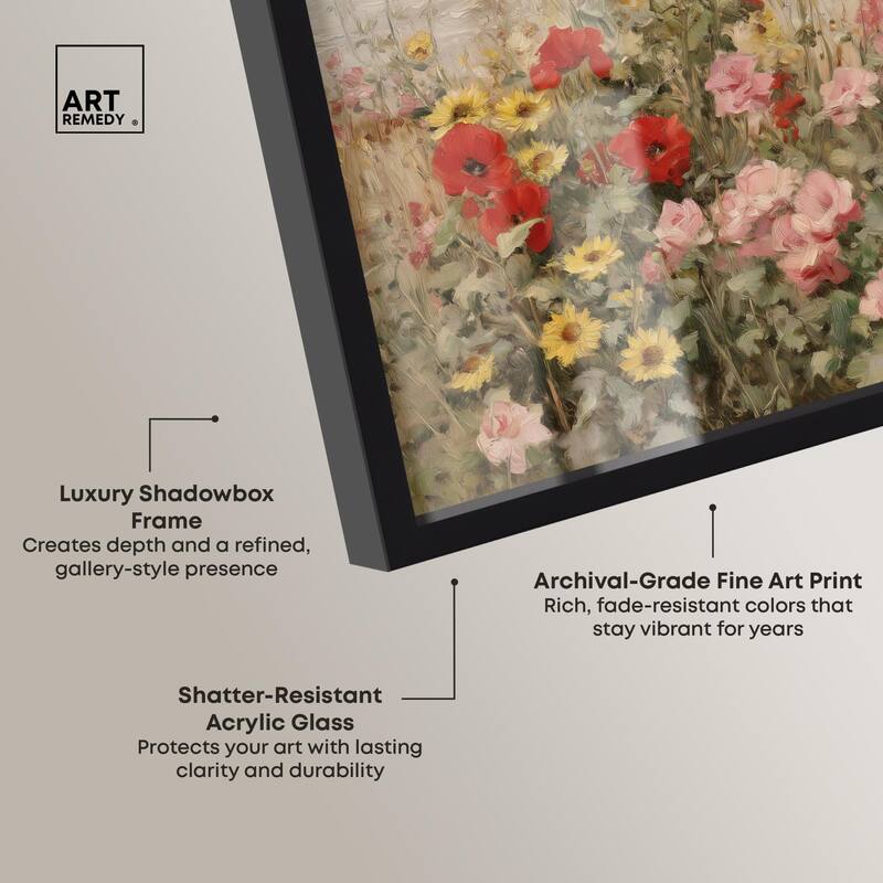 Misty Ocean Field II Shadowbox by Art Remedy