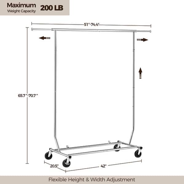 Yaheetech Clothing Garment Rack Commercial Premium Stainless Steel