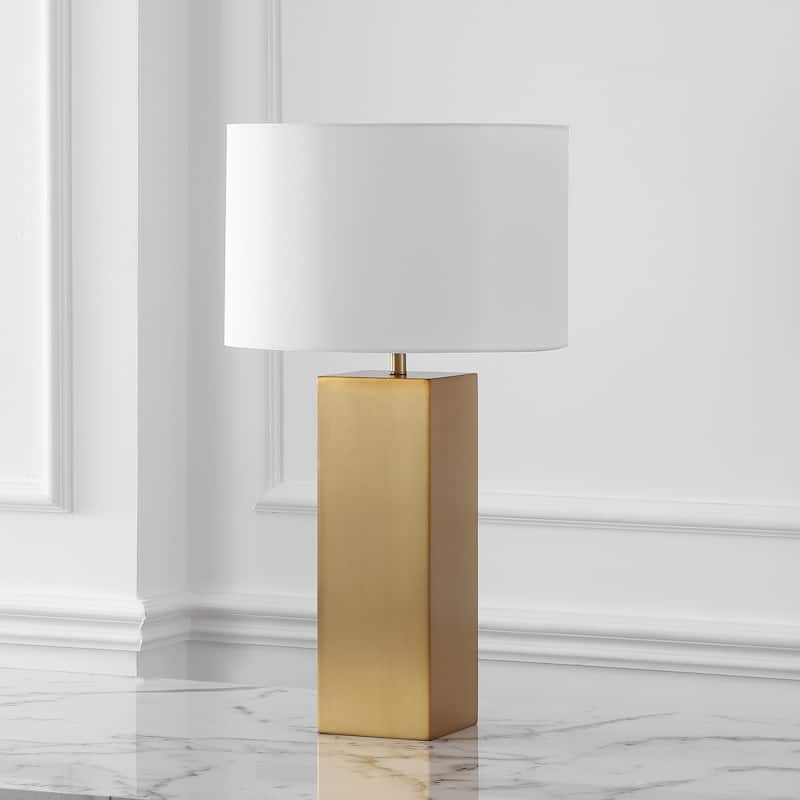 SAFAVIEH Couture Hank Metal Square Table Lamp - 16"W x 16"D x 28"H