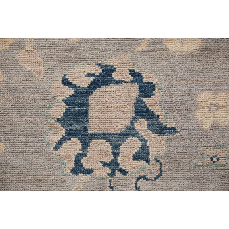 Hand Knotted Oriental 100% Wool Carpet Transitional All-Over Purples Oushak Area Rug - 10' 2'' X 8' 0''