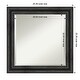 preview thumbnail 20 of 27, Beveled Wood Wall Mirror - Rustic Pine Black Frame