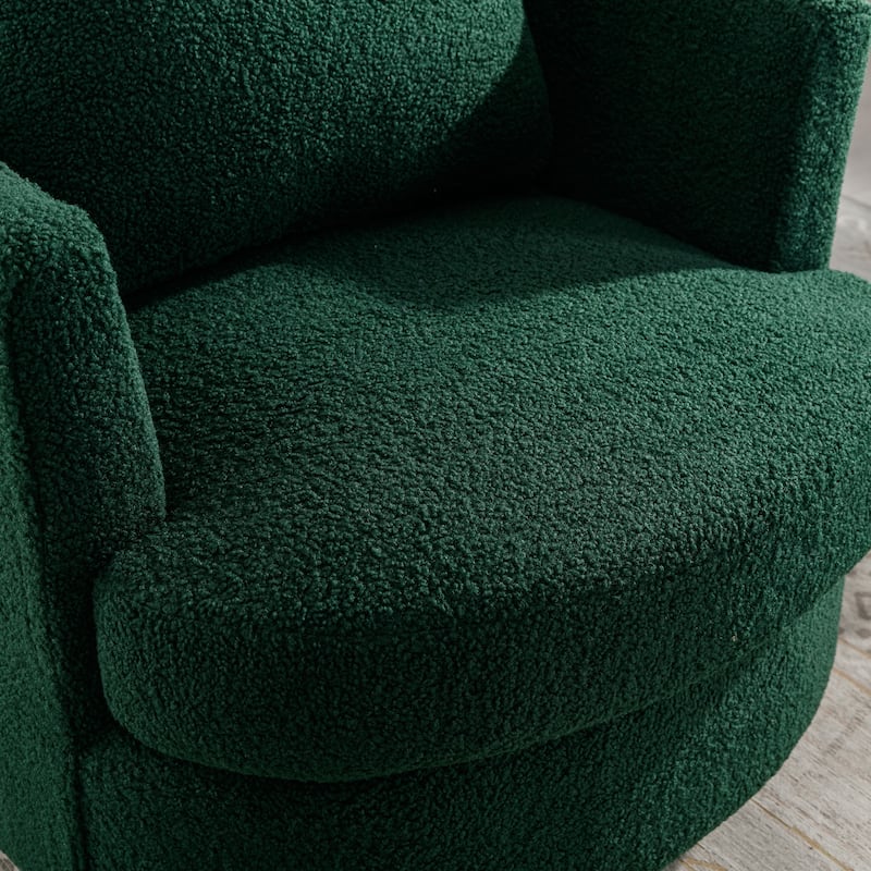 Modern Upholstered Swivel Barrel Chair for Living Room