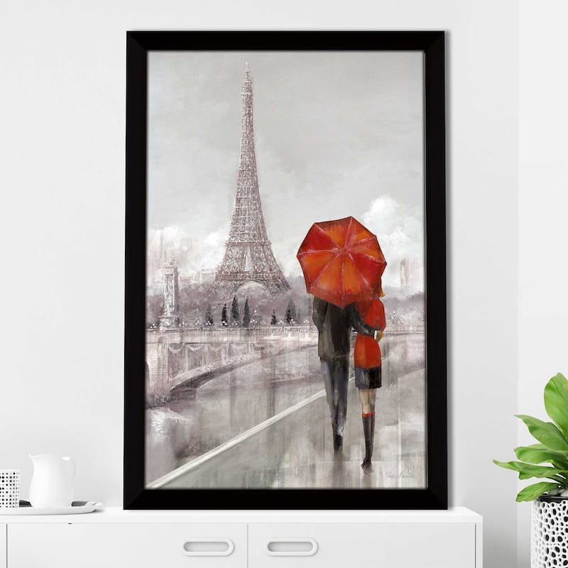 "Modern Couple In Paris" by Ruane Manning Print on Acrylic