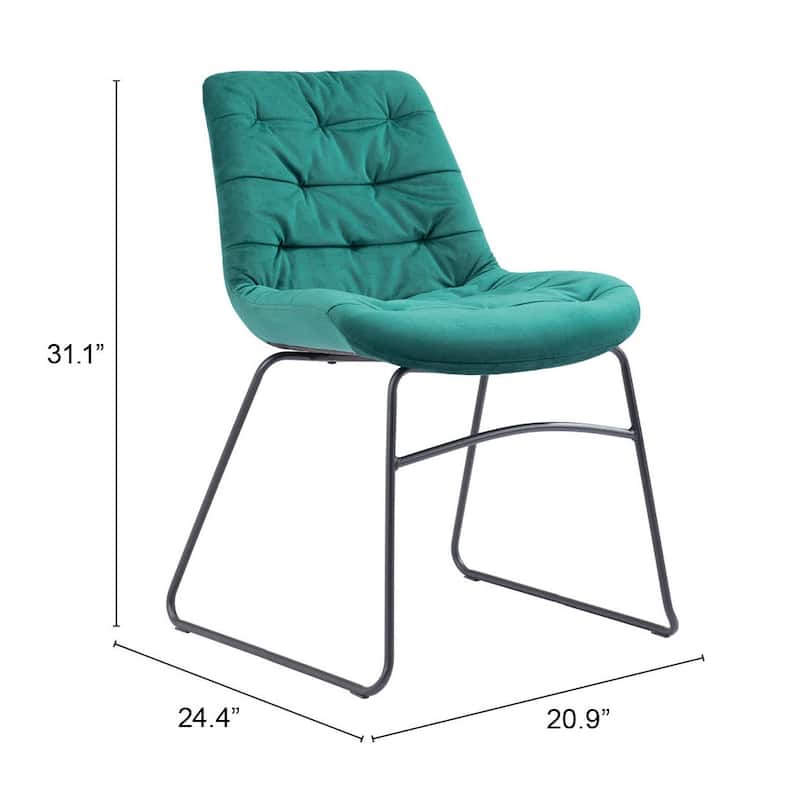 Tammy Dining Chair (Set of 2) Green - Product (in) : 20.9" W x 24.4" D x 31.1" H