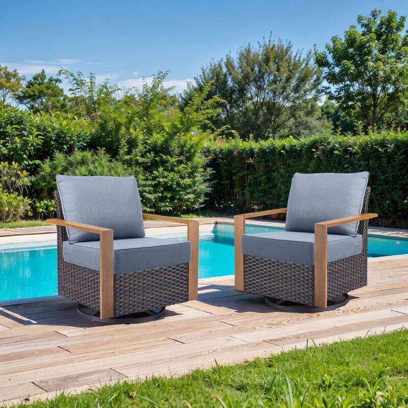 Pocassy 22"x24"x6" Inch Thick Cushions Pillows Indoor Outdoor Cushion 4 Set