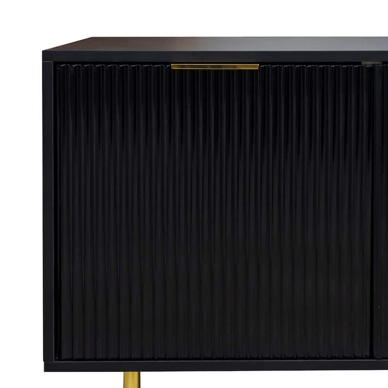 Modern warm Black TV cabinet for 80 inch TV Stands