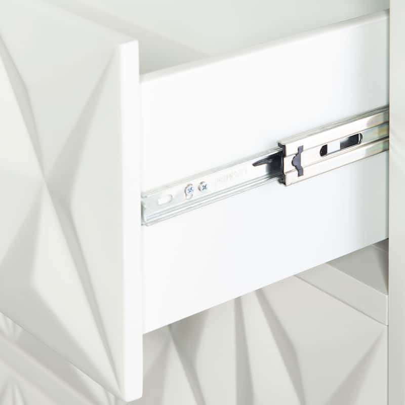 Bea Geometric Textured Glam 6-drawer Dresser