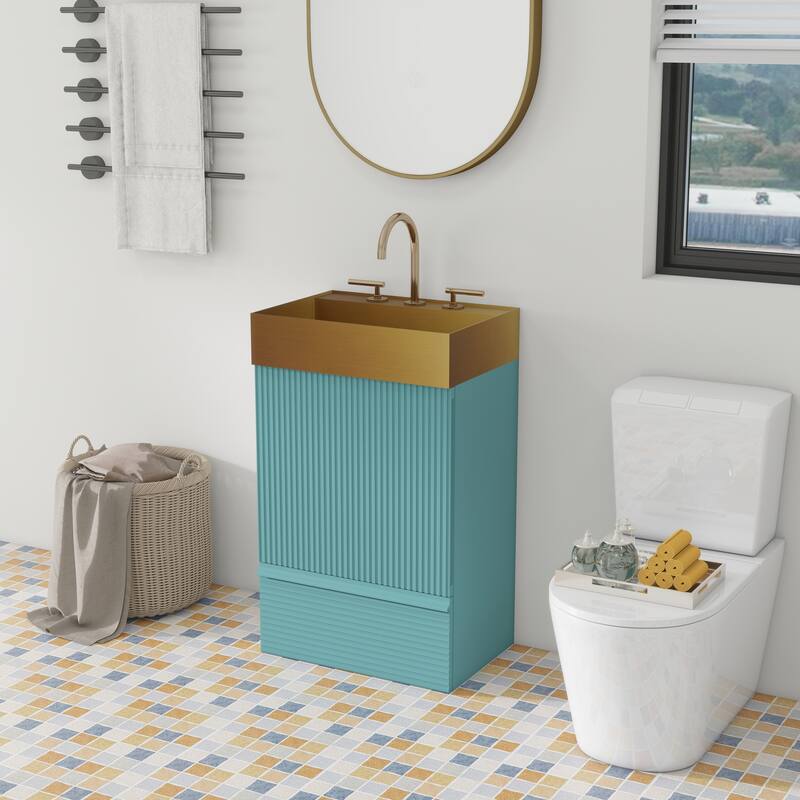 20"Bathroom Vanity with Stainless Steel Sink