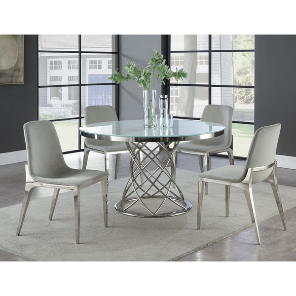 Light grey modern online dining chairs