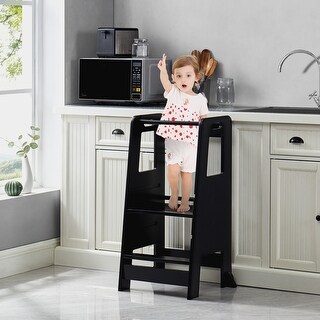 Kids' Step Stool,Toddler Kitchen Stool Helper with Standing ...