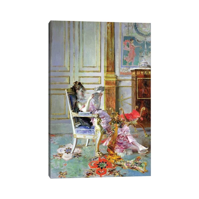 iCanvas "Girl Reading In A Salon, 1876" by Giovanni Boldini Canvas Print