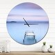 preview thumbnail 8 of 7, Designart 'Bright Purple Sky' Oversized Coastal Wall CLock 29 in. wide x 29 in. high