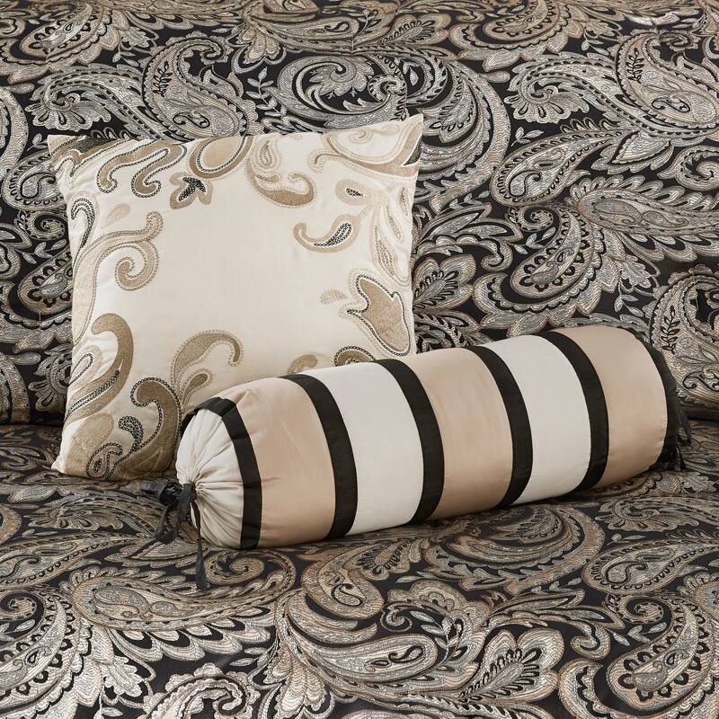 Madison Park Wellington 12 Piece Comforter Set with Cotton Bed Sheets