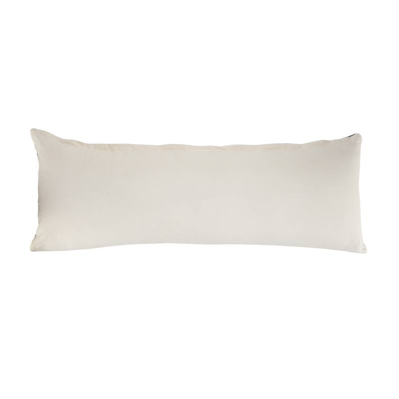 Sevita Casual Floral Mandala Medallion Lumbar Pillow with Tufted Border
