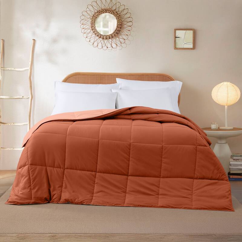 Modern Threads All-season Reversible Down Alternative Comforter - Twin - Rust/Clay