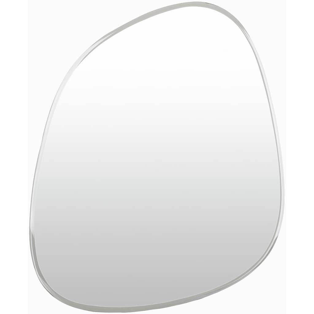 Kane Abstract Shape Frameless Beveled Wall Mirror - 31"H x 23"W x 0.3"D
