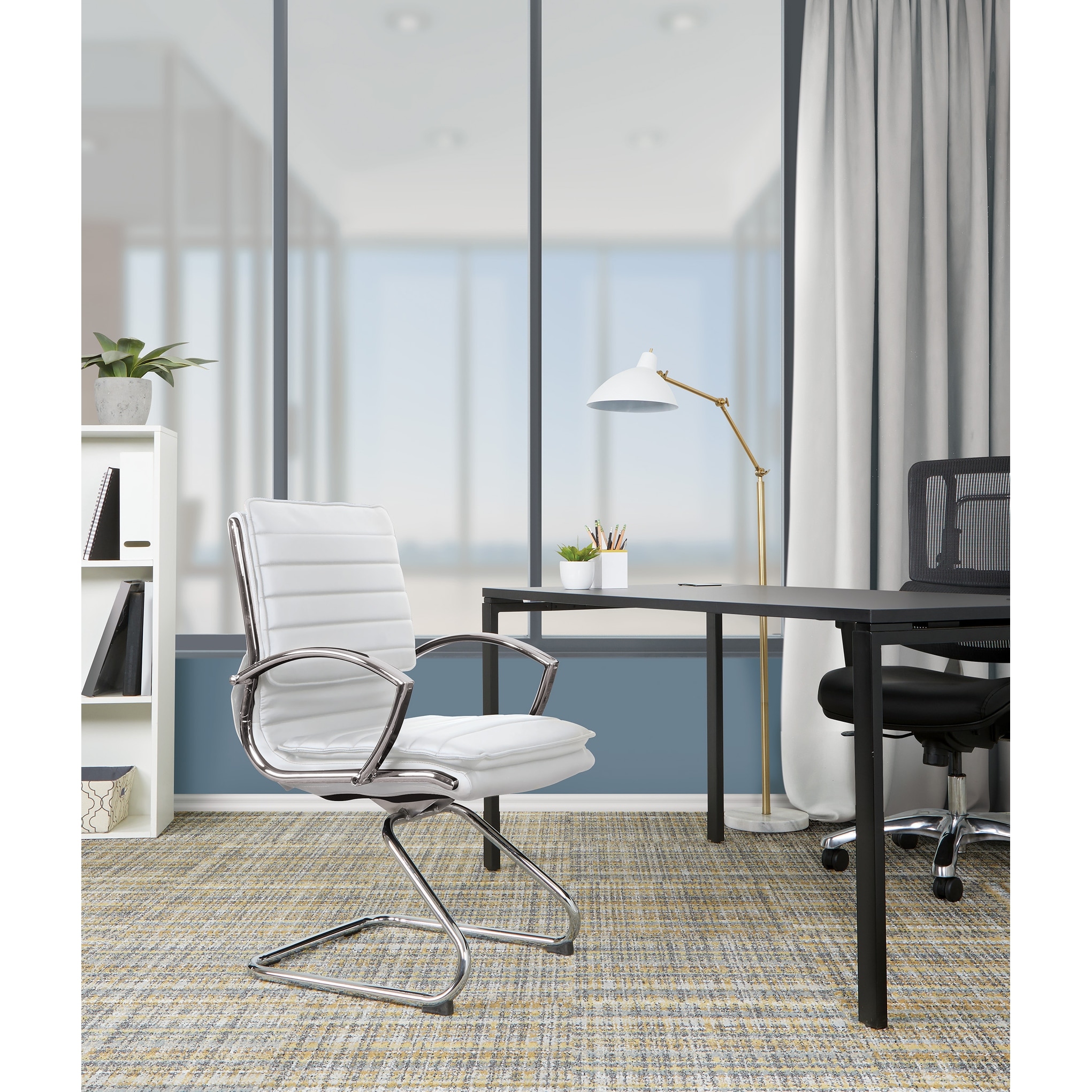 Professional Guest Chair with Sled Base and Removable Sleeves