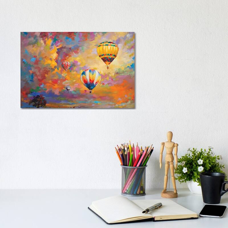 iCanvas "Hot Air Balloon" by Leon Devenice Canvas Print - 8x12x0.75