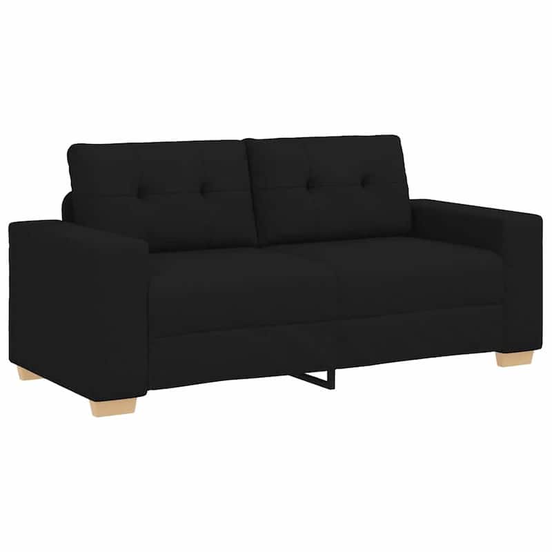 vidaXL Loveseat Sofa Dark Grey/Black - 30.3 x 71.3 x 32.3 in