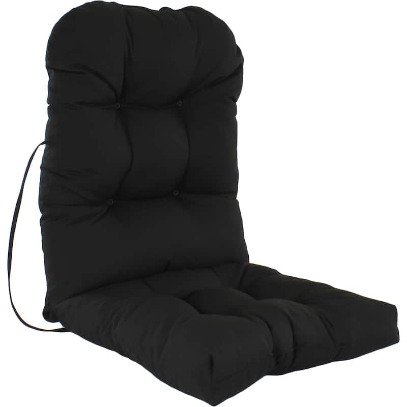 Outdoor Adirondack-style Patio Chair Cushion - Black