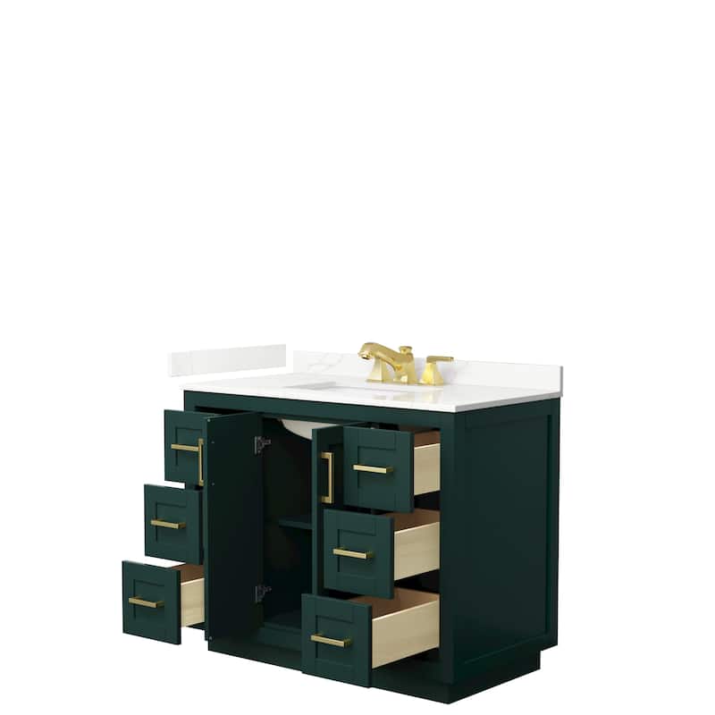 Miranda 42-inch Single Vanity, Quartz Top