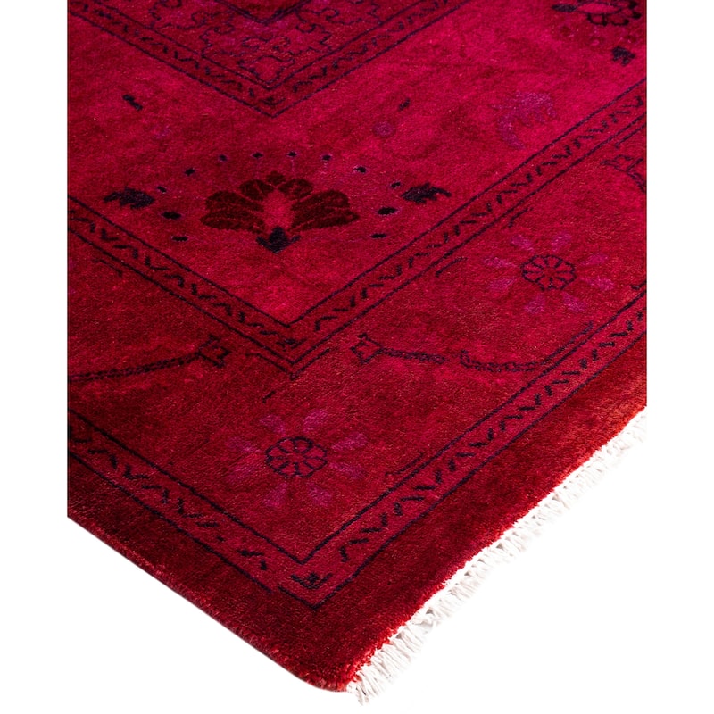 Overdyed One-of-a-Kind Hand-Knotted Area Rug - Pink - 9' 2" x 12' 1"