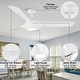 preview thumbnail 28 of 58, YUHAO 56 inch 6 Speed Quiet DC Motor Indoor Matte White Ceiling Fans with Lights and Remote Control