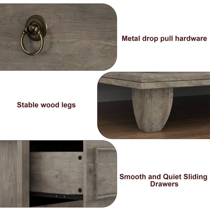 French Country 6-drawer dresser for Bedroom