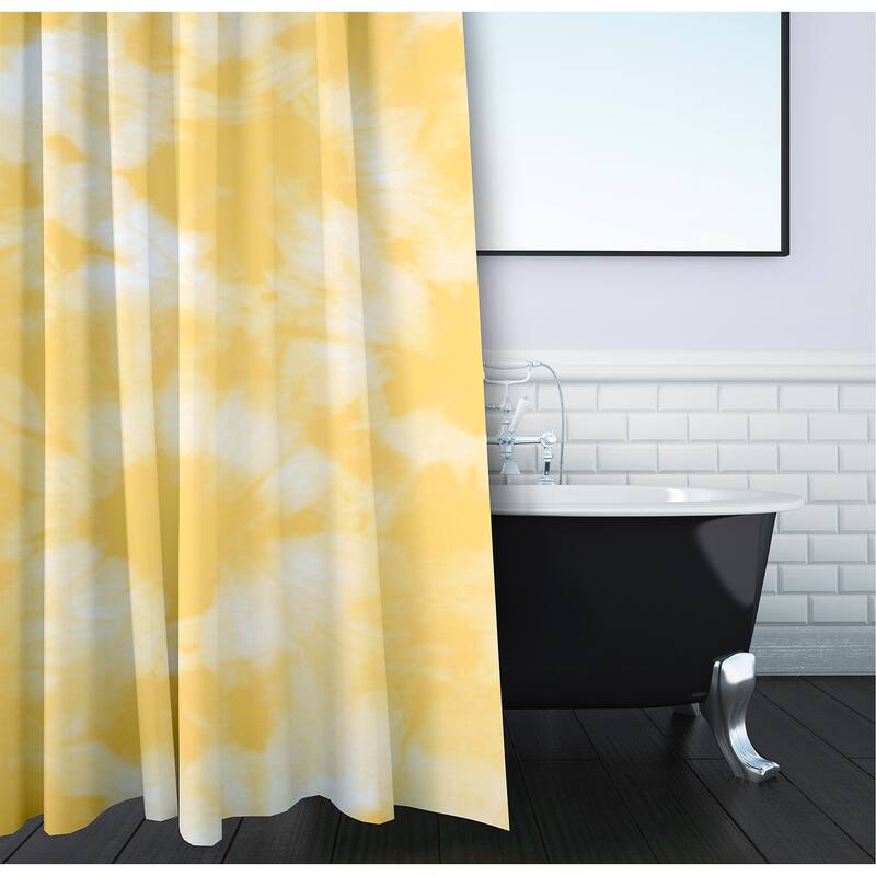 Chillax Geometric Print Shower Curtain