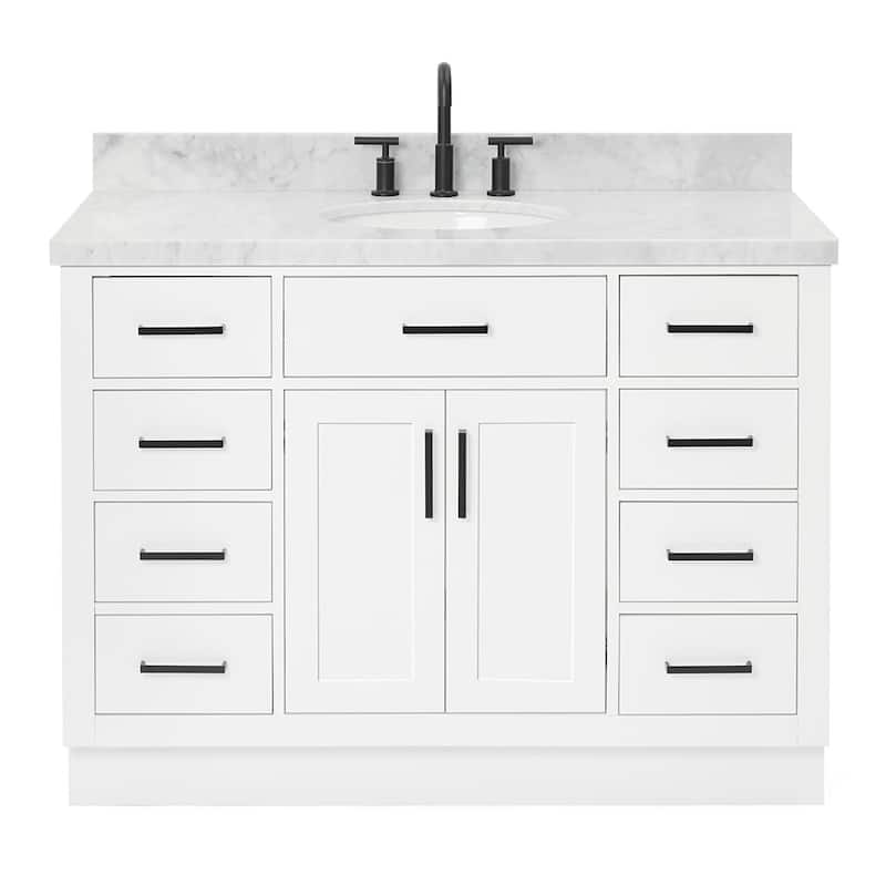 Ariel T049SCWOVO Hepburn 49" Free Standing Single Basin Vanity Set