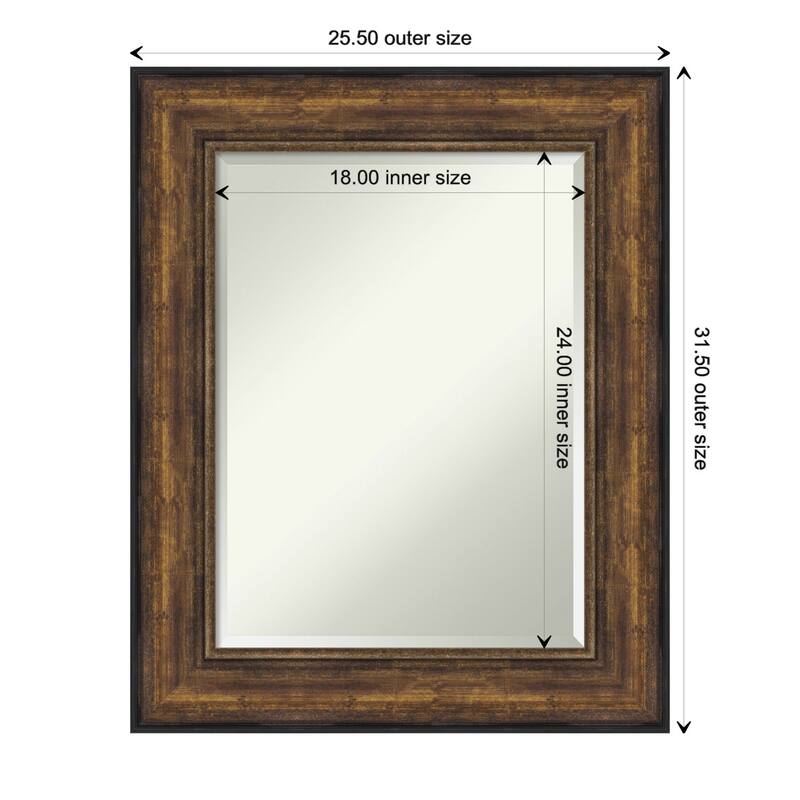 Beveled Wall Mirror - Ballroom Bronze Frame - Ballroom Bronze - 25.5 x 31.5-inch